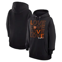 Women's G-III 4Her by Carl Banks  Black Cincinnati Bengals Love Graphic Pullover Hoodie