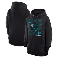 Women's G-III 4Her by Carl Banks  Black Miami Dolphins Love Graphic Pullover Hoodie