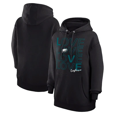 Women's G-III 4Her by Carl Banks  Black Philadelphia Eagles Love Graphic Pullover Hoodie
