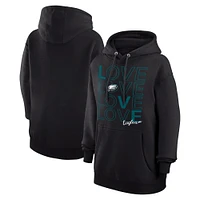 Women's G-III 4Her by Carl Banks  Black Philadelphia Eagles Love Graphic Pullover Hoodie