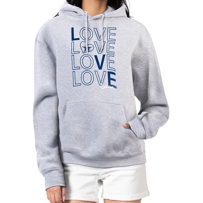 Women's G-III 4Her by Carl Banks  Heather Gray Dallas Cowboys Love Graphic Pullover Hoodie