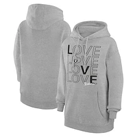 Women's G-III 4Her by Carl Banks  Heather Gray Las Vegas Raiders Love Graphic Pullover Hoodie