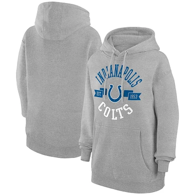 Women's G-III 4Her by Carl Banks Heather Gray Indianapolis Colts City Graphic Team Fleece Pullover Hoodie