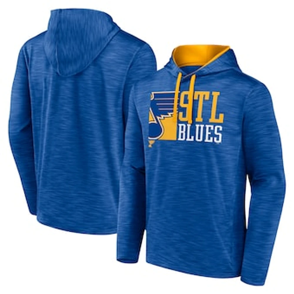 Men's Fanatics Blue St. Louis Blues Never Quit Pullover Hoodie