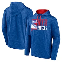 Men's Fanatics Blue New York Rangers Never Quit Pullover Hoodie