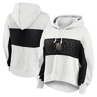 Women's Fanatics Heather Gray Vegas Golden Knights Fleece Up For It Pullover Hoodie