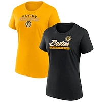 Women's Fanatics Boston Bruins Risk T-Shirt Combo Pack