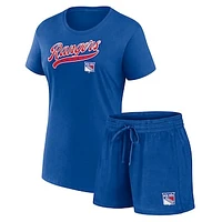 Women's Fanatics New York Rangers Start to Finish T-Shirt & Shorts Combo Pack