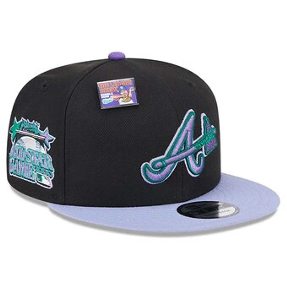 Men's New Era Black/Purple Atlanta Braves Grape Big League Chew Flavor Pack 9FIFTY Snapback Hat