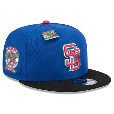 Men's New Era Royal/Black San Diego Padres Watermelon Big League Chew Flavor Pack 9FIFTY Snapback Hat