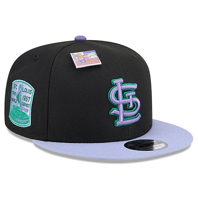 Men's New Era Black/Purple St. Louis Cardinals Grape Big League Chew Flavor Pack 9FIFTY Snapback Hat