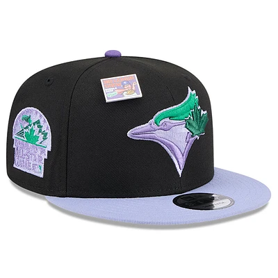 Men's New Era Black/Purple Toronto Blue Jays Grape Big League Chew Flavor Pack 9FIFTY Snapback Hat