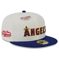 Men's New Era White Los Angeles Angels Big League Chew Original 59FIFTY Fitted Hat