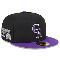 Men's New Era Black Colorado Rockies Big League Chew Team 59FIFTY Fitted Hat