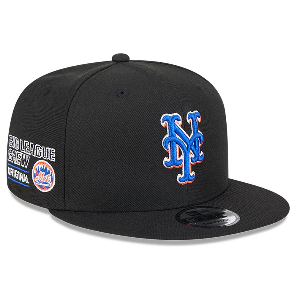 Men's New Era Black New York Mets Big League Chew Team 59FIFTY Fitted Hat