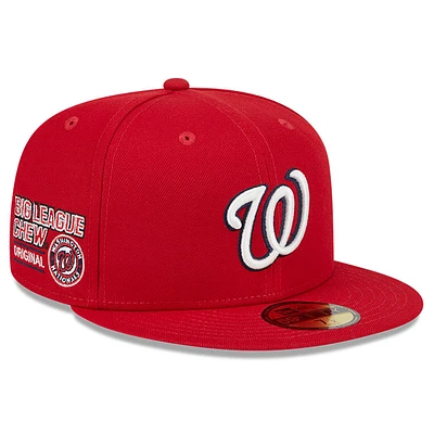 Men's New Era Red Washington Nationals Big League Chew Team 59FIFTY Fitted Hat