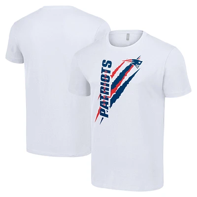 Men's Starter  White New England Patriots Color Scratch T-Shirt