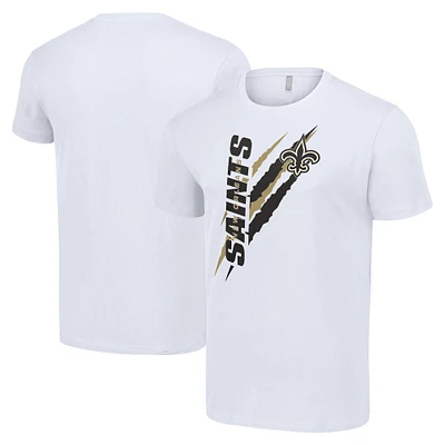 Men's Starter  White New Orleans Saints Color Scratch T-Shirt