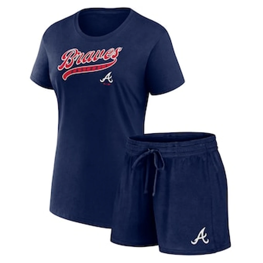 Women's Fanatics Atlanta Braves Start to Finish T-Shirt & Shorts Combo Pack