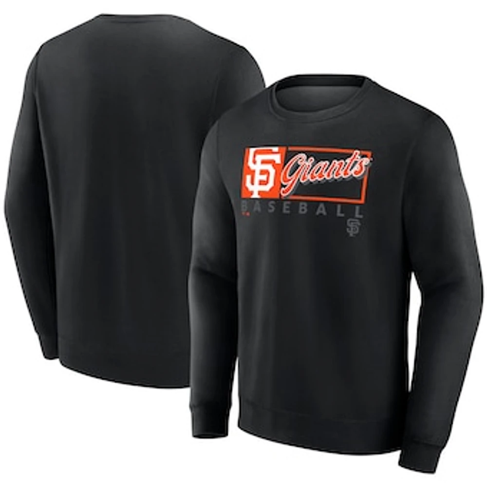 Men's Fanatics Black San Francisco Giants Focus Fleece Pullover Sweatshirt