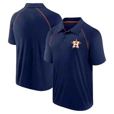 Men's Fanatics Navy Houston Astros Strong Alone Raglan Polo