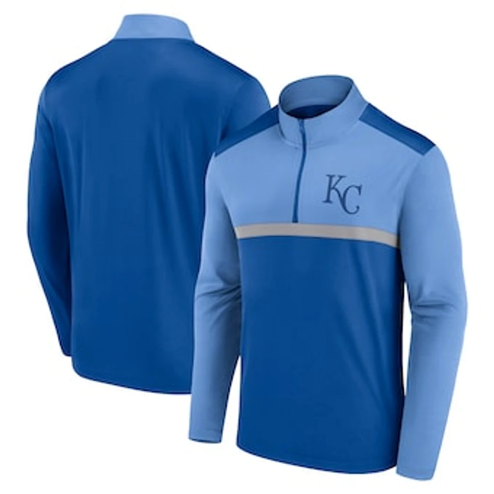 Men's Fanatics Royal Kansas City Royals Unstoppable Quarter-Zip Top