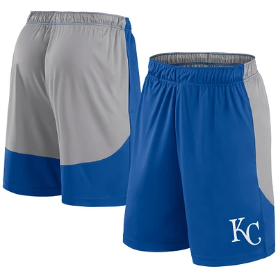 Men's Fanatics Royal/Gray Kansas City Royals Go Hard Shorts