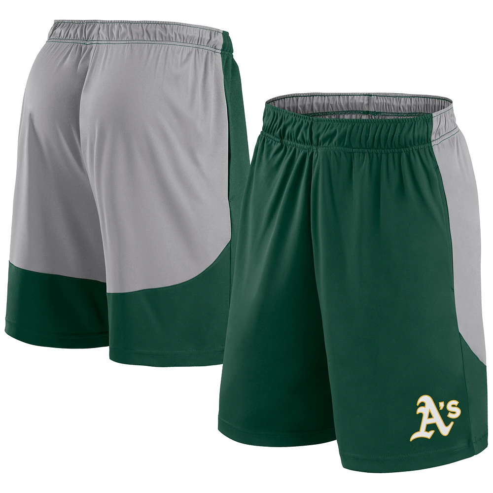 Men's Fanatics Green/Gray Oakland Athletics Go Hard Shorts