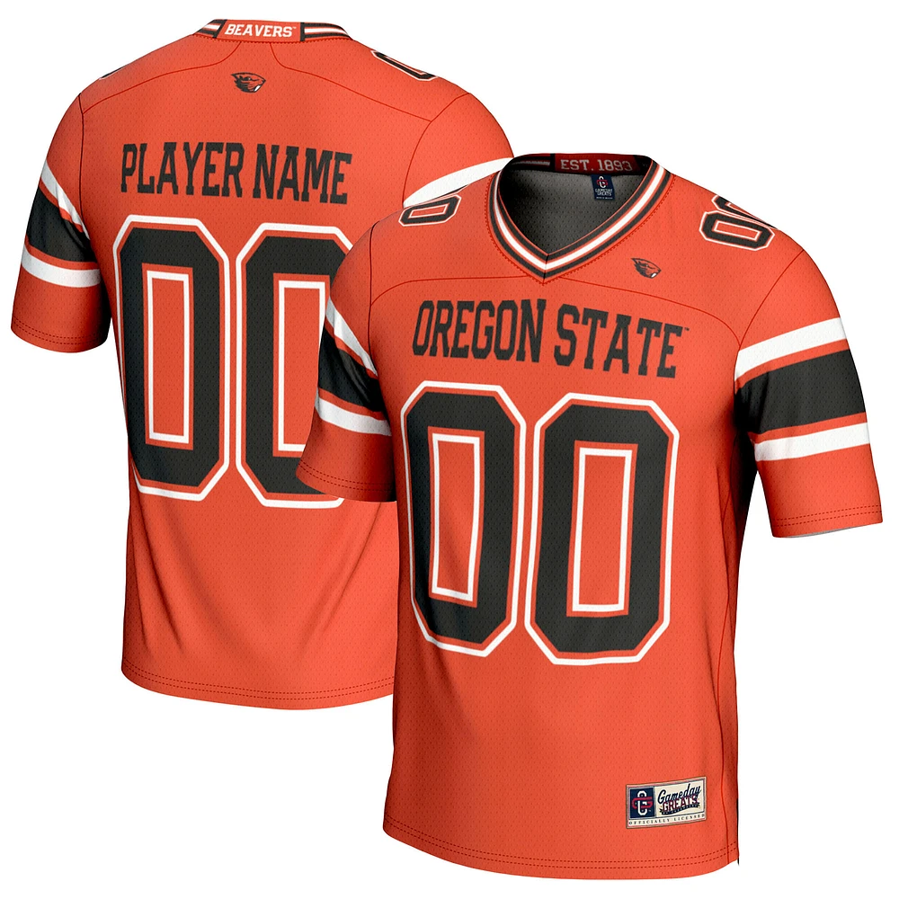 Men's GameDay Greats Orange Oregon State Beavers NIL Pick-A-Player Football Jersey