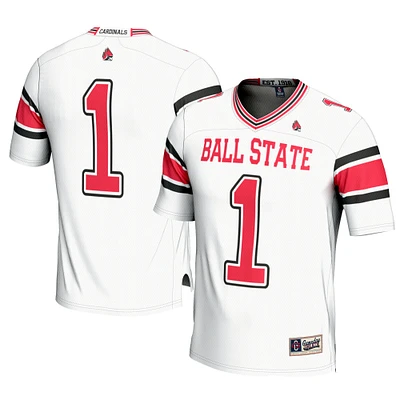 Men's GameDay Greats #1 White Ball State Cardinals Football Jersey