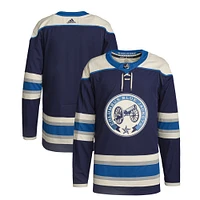 Men's adidas  Navy Columbus Blue Jackets Alternate Primegreen Authentic Jersey