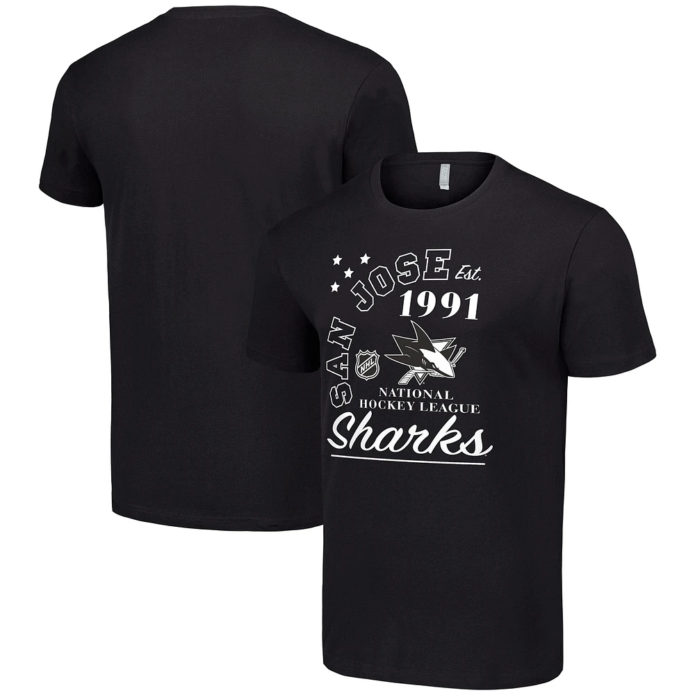 Men's Starter Black San Jose Sharks Arch City Team Graphic T-Shirt