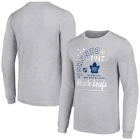 Men's Starter  Heather Gray Toronto Maple Leafs Arch City Theme Graphic Long Sleeve T-Shirt