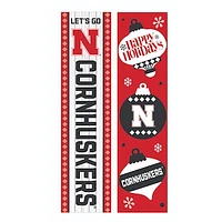 Nebraska Huskers 47" Double Sided Christmas Leaner Fan Sign