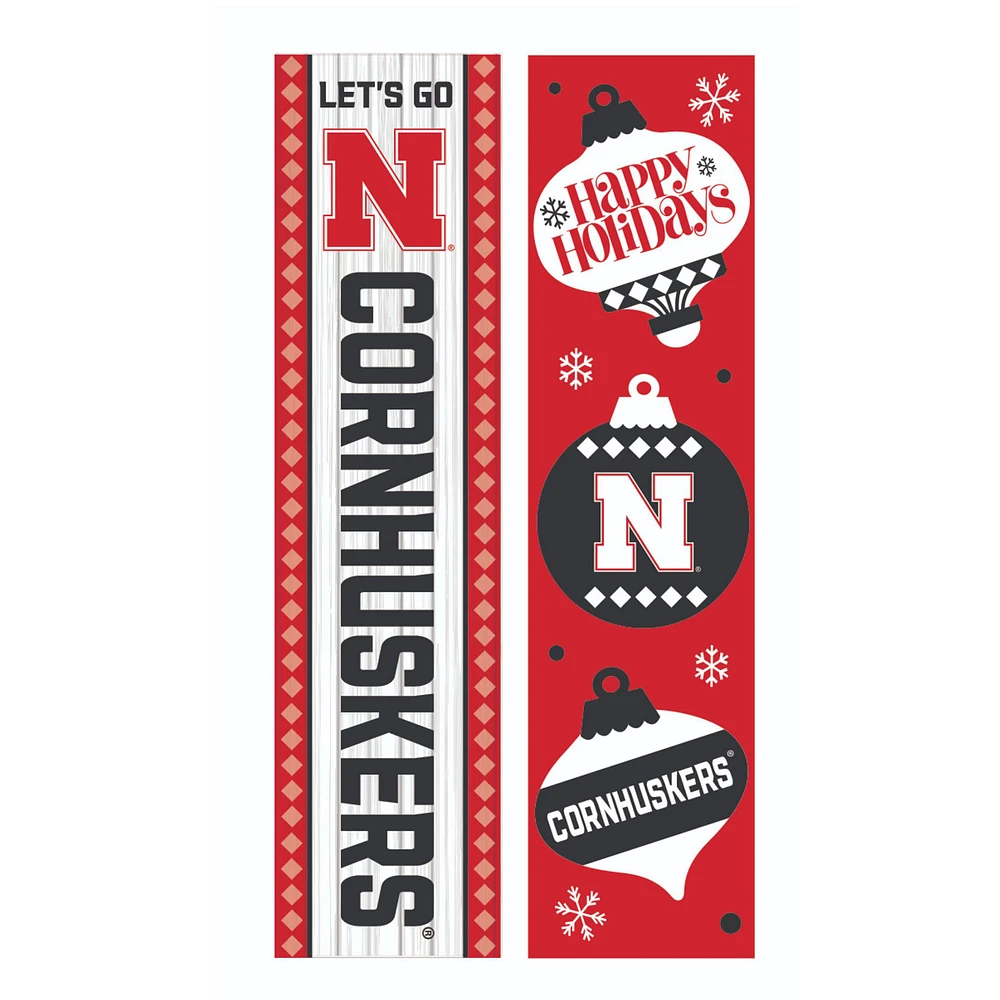 Nebraska Huskers 47" Double Sided Christmas Leaner Fan Sign