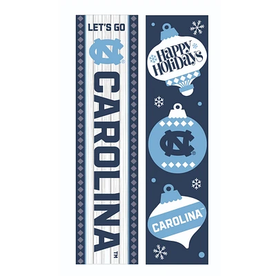 North Carolina Tar Heels 47" Double Sided Christmas Leaner Fan Sign