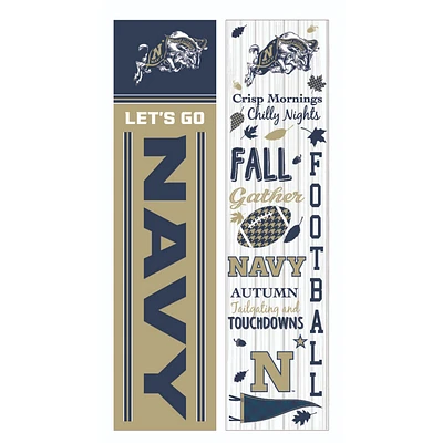 Navy Midshipmen 47" Double Sided Fall Leaner Fan Sign