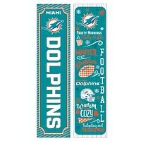 Miami Dolphins 47" Double Sided Winter Leaner Fan Sign