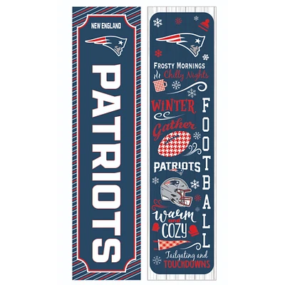 New England Patriots 47" Double Sided Winter Leaner Fan Sign