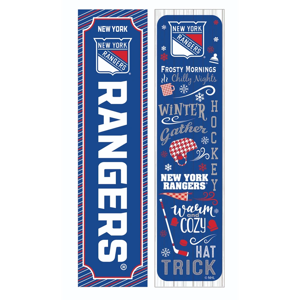 New York Rangers 47" Double Sided Winter Leaner Fan Sign