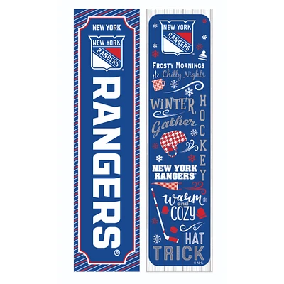 New York Rangers 47" Double Sided Winter Leaner Fan Sign