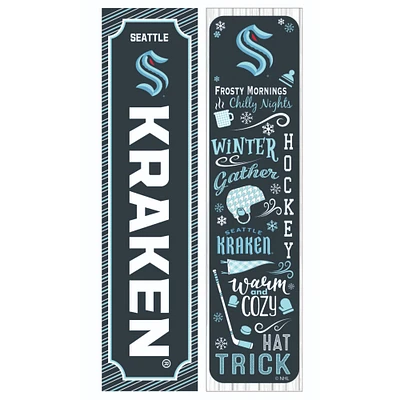 Seattle Kraken 47" Double Sided Winter Leaner Fan Sign
