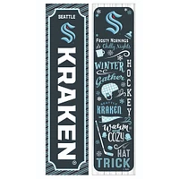 Seattle Kraken 47" Double Sided Winter Leaner Fan Sign