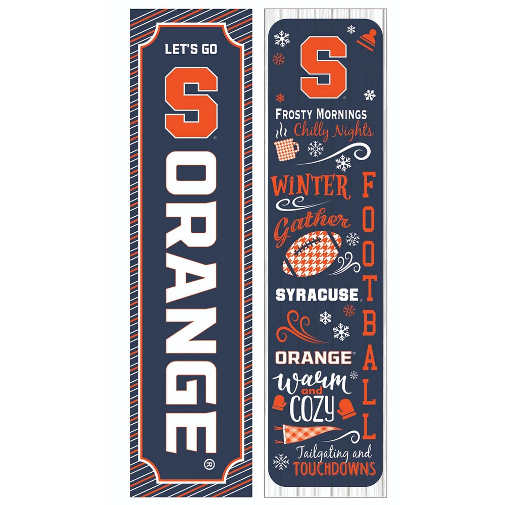 Syracuse Orange 47" Double Sided Winter Leaner Fan Sign