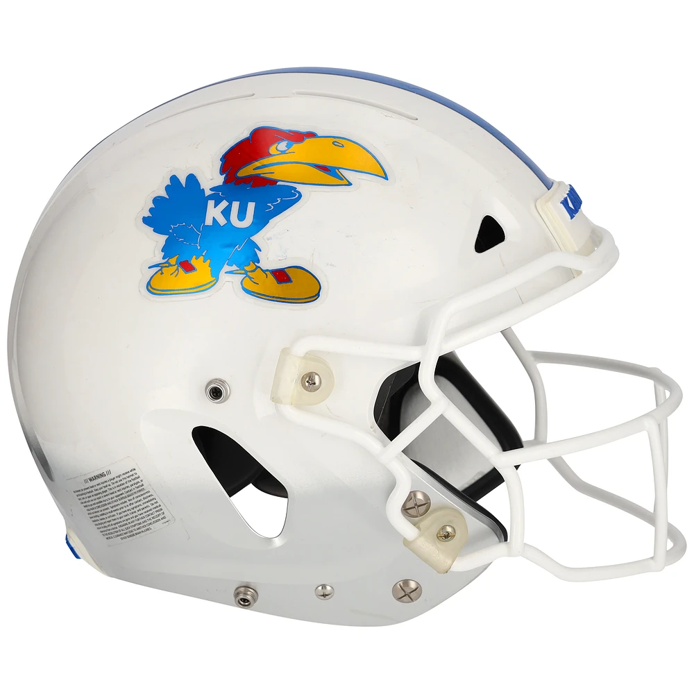 Kansas Jayhawks Team-Issued White Helmet From the 2018-21 NCAA Football Seasons - WN55914715