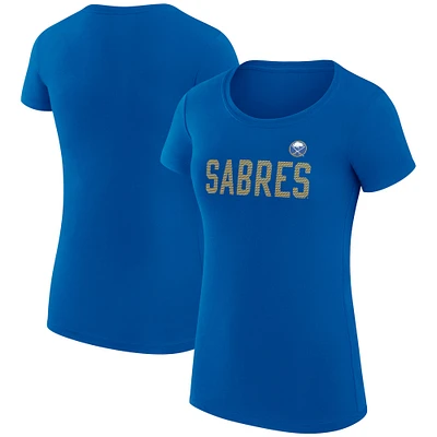 Women's G-III 4Her by Carl Banks  Royal Buffalo Sabres Dot Print Team Fitted T-Shirt