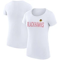 Women's G-III 4Her by Carl Banks Chicago Blackhawks Dot Print Team Fitted T-Shirt