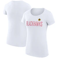 Women's G-III 4Her by Carl Banks Chicago Blackhawks Dot Print Team Fitted T-Shirt