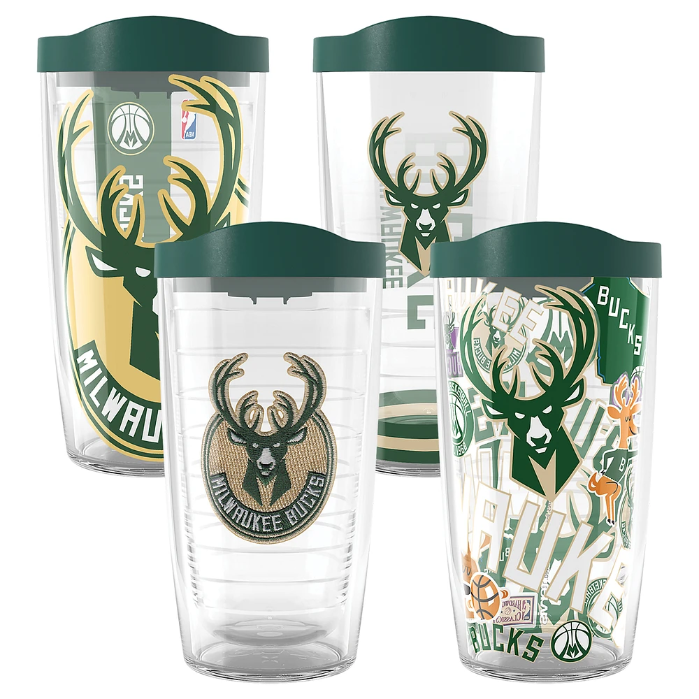 Tervis Milwaukee Bucks Four-Pack 16oz. Classic Tumbler Set