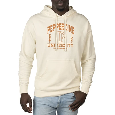 Men's Uscape Apparel Cream Pepperdine Waves Standard Pullover Hoodie